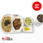 소불고기볶음밥+왕갈비치킨+음료+우동국물-단무지
