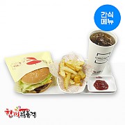 한품더블디럭스버거+모듬감자튀김+음료