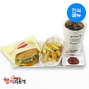 담백한새우버거+모듬감자튀김+음료